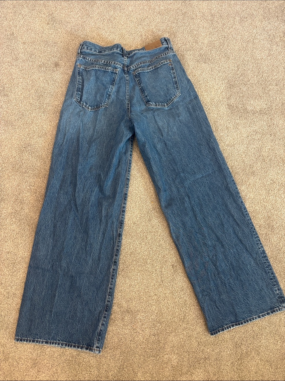 Madewell Dark Blue Wide Leg Jeans - Picture 5 of 7